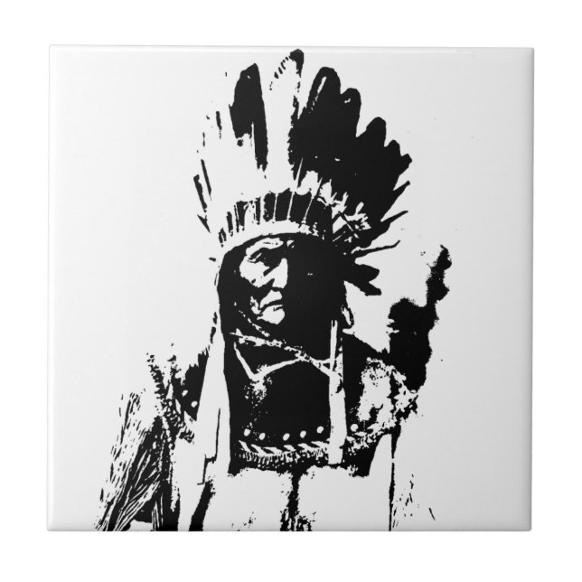Black & White Geronimo Tile (Front)