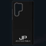 Black & White Gifts Elegant Modern Monogram Best Samsung Galaxy Case<br><div class="desc">Elegant Modern Minimalist Design Monogram Template Black And White Trendy Best Gifts Phone Cases & Accessories / Samsung Cases / Galaxy S22 Ultra Case.</div>