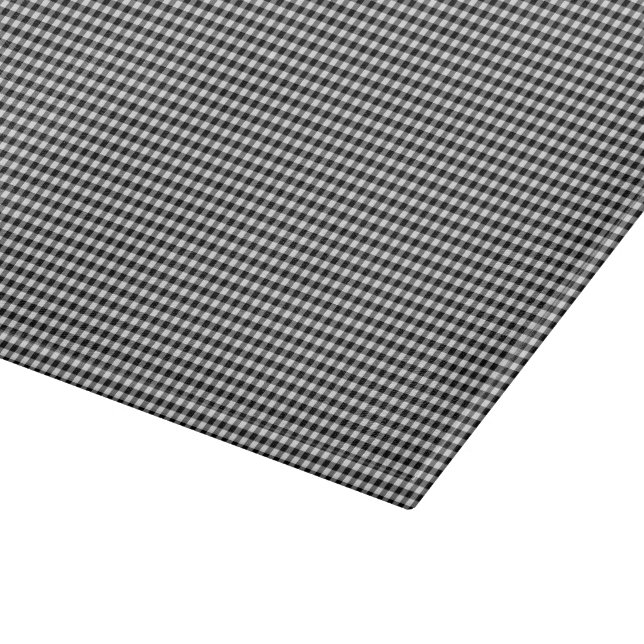 Black-White Gingham-11x8 GLASS CUTTING BOARD (Corner)