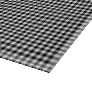 Black-White Gingham-15x11 GLASS CUTTING BOARD