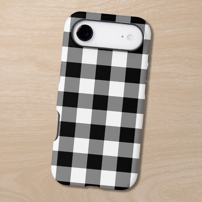 Black White Gingham Pattern (Black White Gingham Pattern Case-Mate iPhone Case in situ)