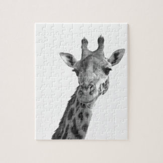Black & White Giraffe Jigsaw Puzzle