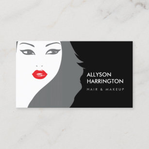 BLACK & WHITE GIRL - BEAUTY FASHION STYLE No. 3 Business Card