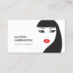 BLACK & WHITE GIRL - BEAUTY FASHION STYLE No. 4 Business Card