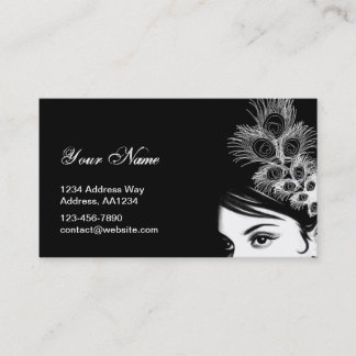 Black & White Girl Business Card