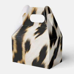 Black White Gold Cowgirl Cowhide Favour Box