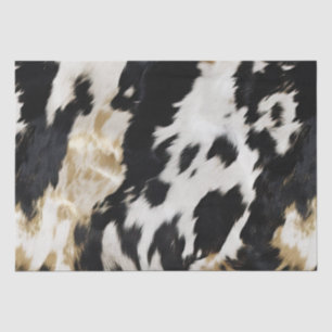 Black White Gold Cowhide Tissue Paper