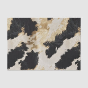 Black White Gold Cowhide Tissue Paper