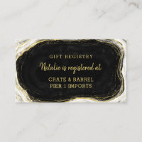 Black White & Gold Geode Shower Gift Registry