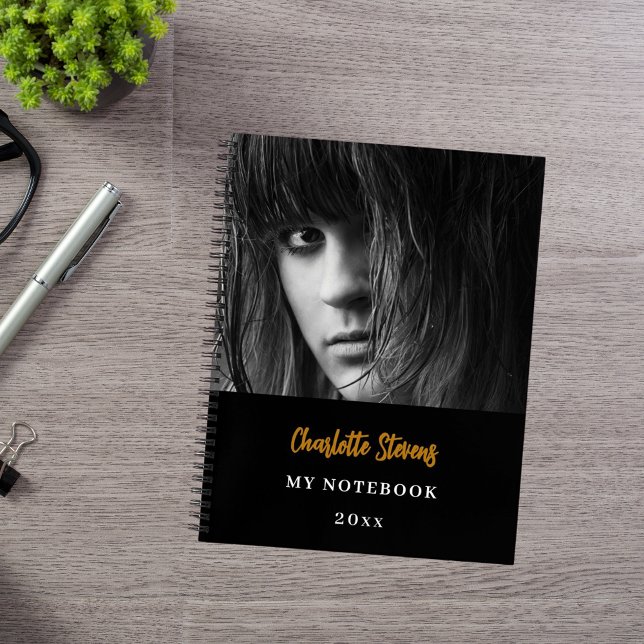 Black white gold photo notebook (Creator Uploaded)