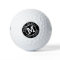 black & white golf ball with monogram