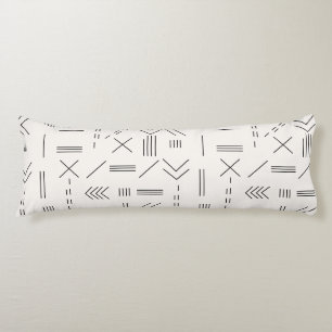Black White Gorgeous Modern Geometric Pattern Body Cushion