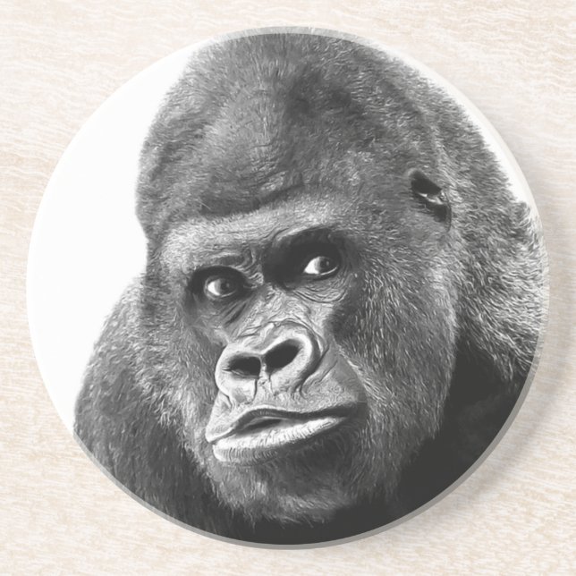 Black White Gorilla Coaster (Front)