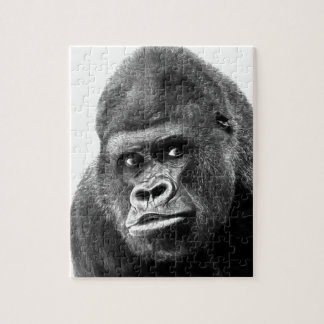 Black White Gorilla Jigsaw Puzzle