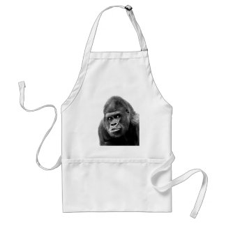 Black White Gorilla Standard Apron