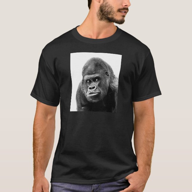 Black White Gorilla T-Shirt (Front)