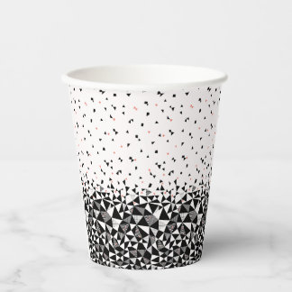 Black & White Gradation Ombre  Paper Cups