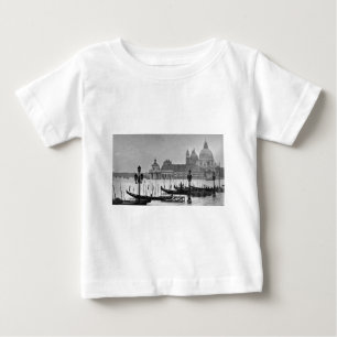 Black White Grand Canal Venice Italy Travel Baby T-Shirt