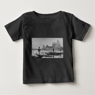 Black White Grand Canal Venice Italy Travel Baby T-Shirt