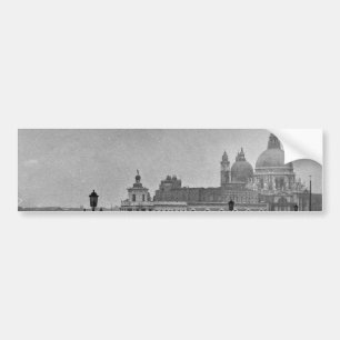 Black White Grand Canal Venice Italy Travel Bumper Sticker