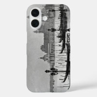 Black White Grand Canal Venice Italy Travel