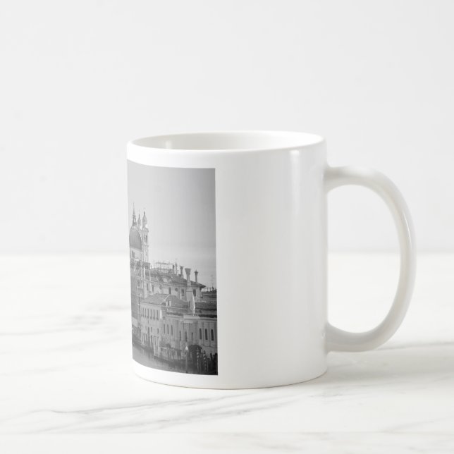 Black White Grand Canal Venice Italy Travel Coffee Mug (Right)