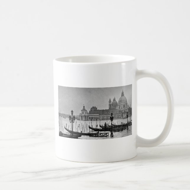 Black White Grand Canal Venice Italy Travel Coffee Mug (Right)