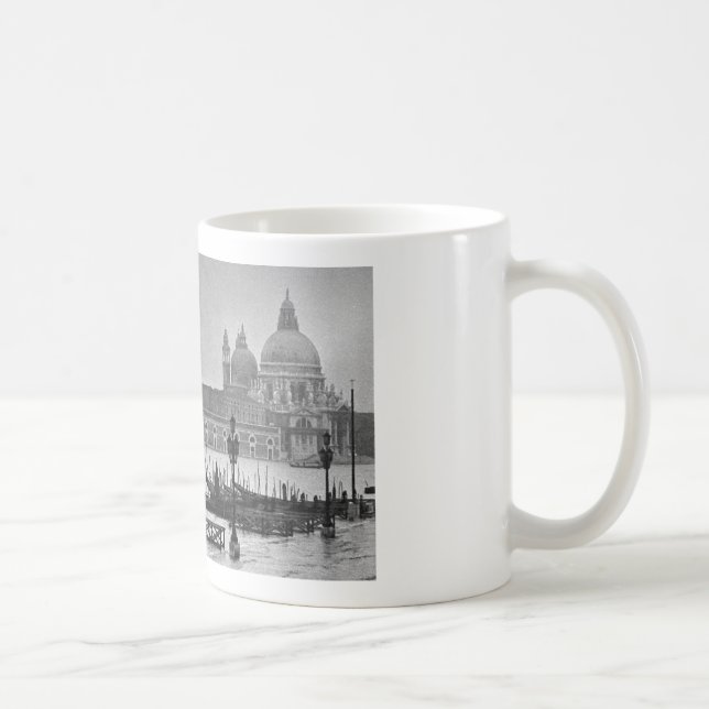 Black White Grand Canal Venice Italy Travel Coffee Mug (Right)