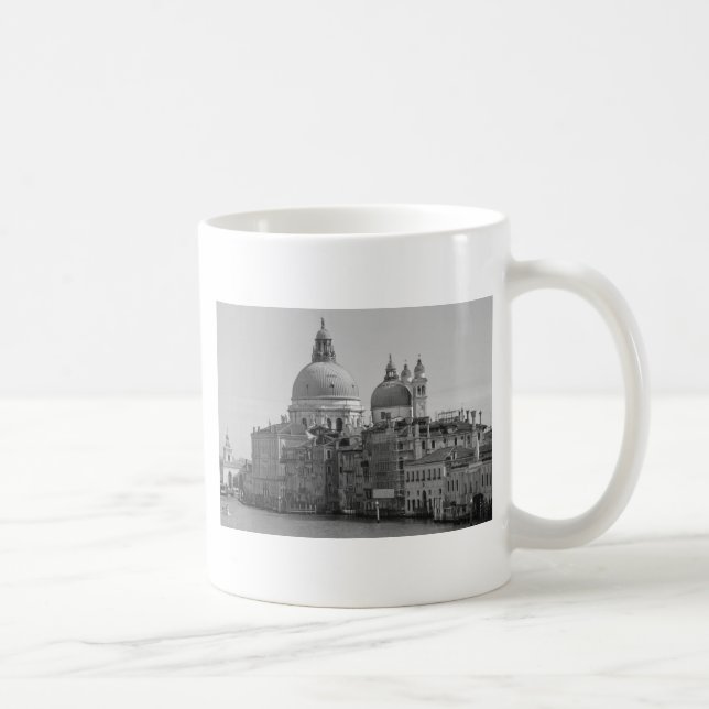 Black White Grand Canal Venice Italy Travel Coffee Mug (Right)