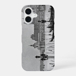 Black White Grand Canal Venice Italy Travel iPhone 16 Case