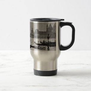 Black White Grand Canal Venice Italy Travel Mug