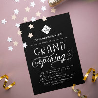 Black & White Grand Opening Your Logo