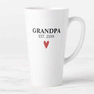 Black White Grandpa Birth Announcement Mug