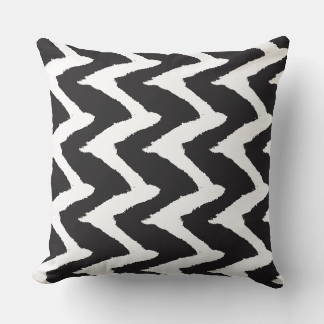 Black White Graphic  Cushion (Front)