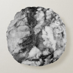 black &white gray round cushion