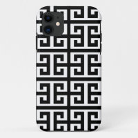 black white greek key