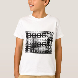 black white greek key T-Shirt