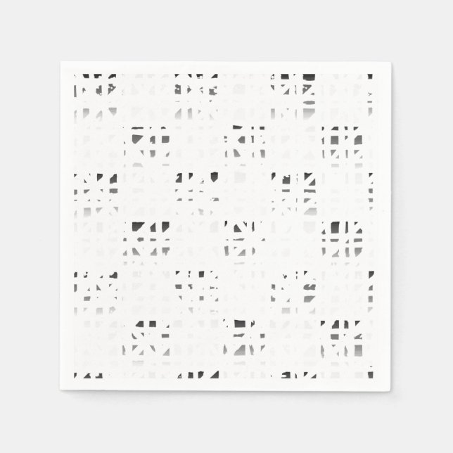 Black, White, Grey Art Print 2 Napkins (Front)