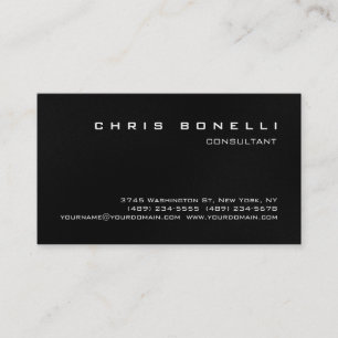 Black White Grey Attractive Business Card