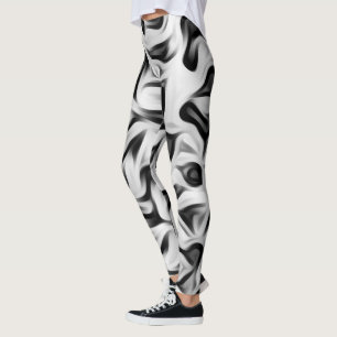 Black White Grey Background Leggings