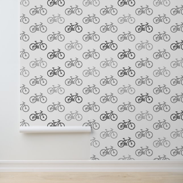 Black White Grey Bicycles Design Wallpaper (Application)