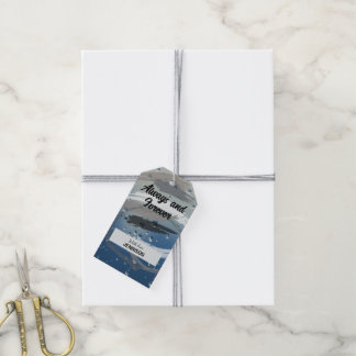 Black, White & Grey Brushstroke Always and Forever Gift Tags