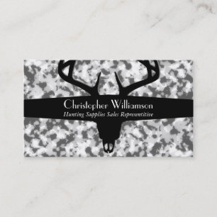 Black White & Grey Camouflage Business Card