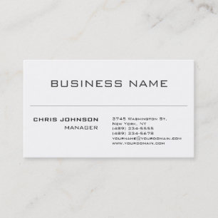 Black & White Grey Charming Manager Business Card