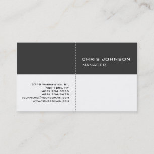 Black & White Grey Consultant Business Card