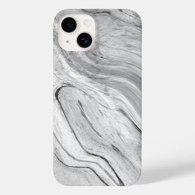 Black White Grey Marble Pattern iPhone / Android  Case-Mate iPhone Case (Back)