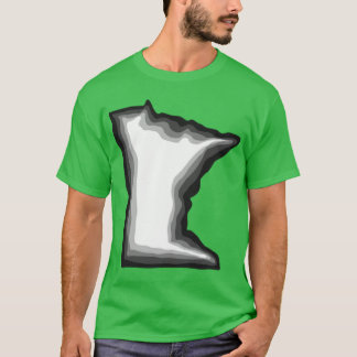 Black White Grey Minnesota MN T-Shirt