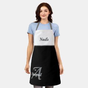 Black White Grey Nails By "Your Name" Apron