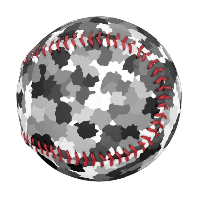 Black White Grey Pattern Baseball (Back Left)