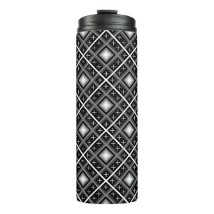Black, White, Grey Persian Thermal Tumbler